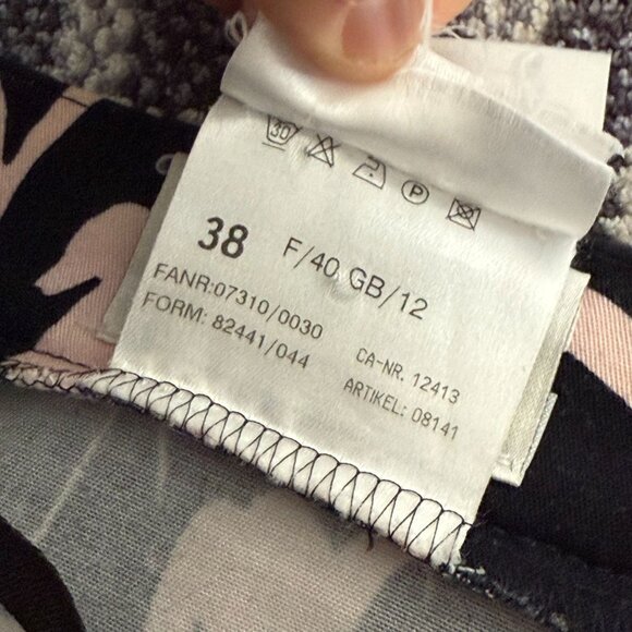 Basler Floral Straight Leg pants Womens Size 38 Elegant Casual Wear Black Pink - Picture 4 of 9